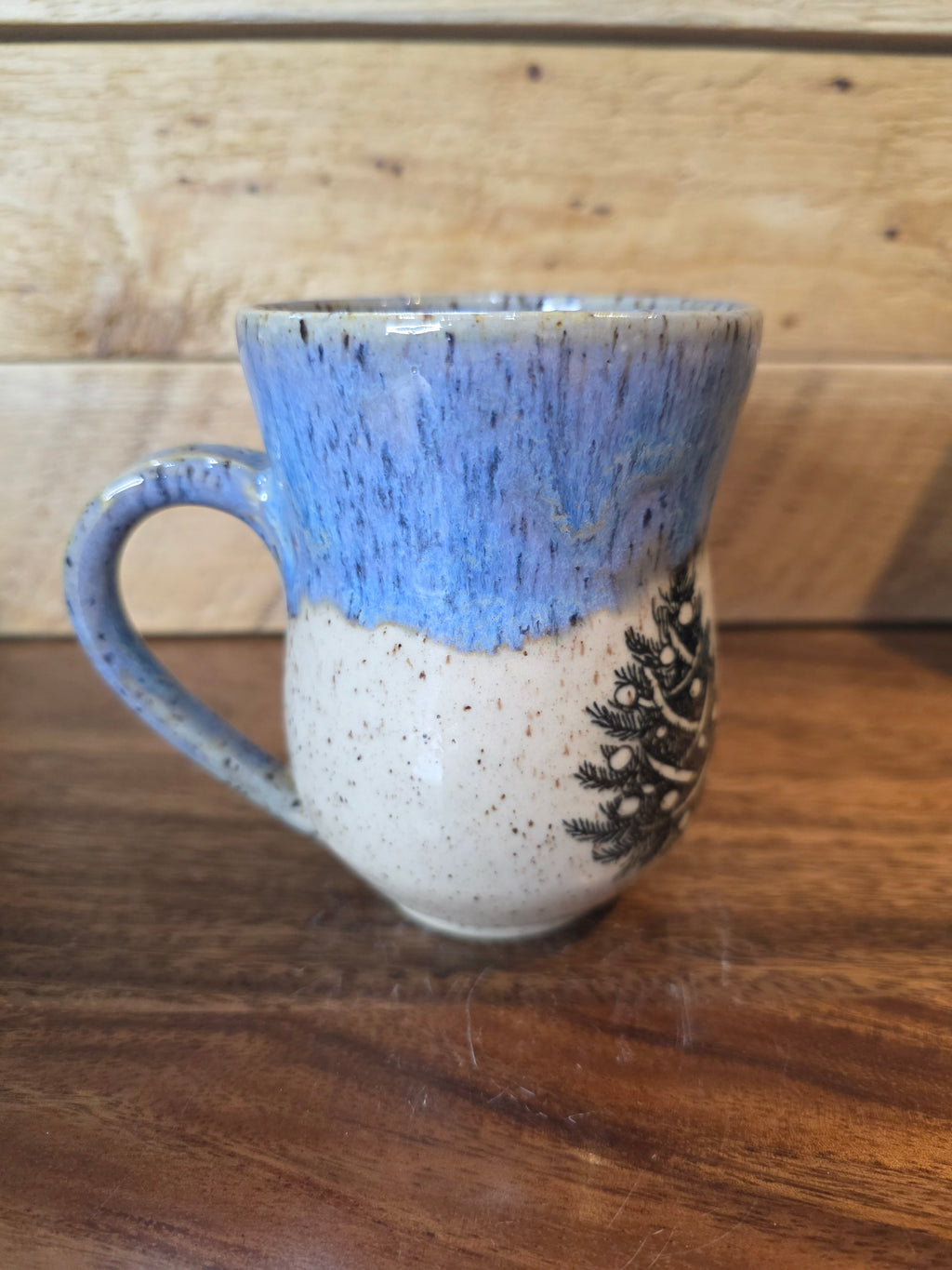 Blue Spruce Christmas Mug - Speckled