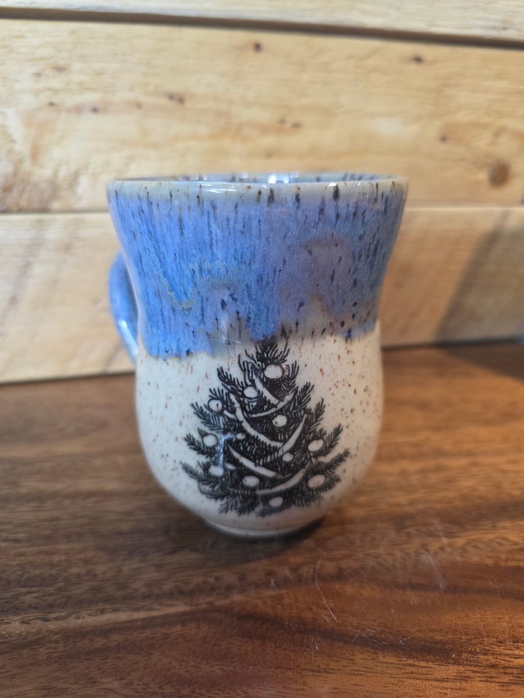Blue Spruce Christmas Mug - Speckled