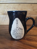 Skeleton Middle Finger Mug