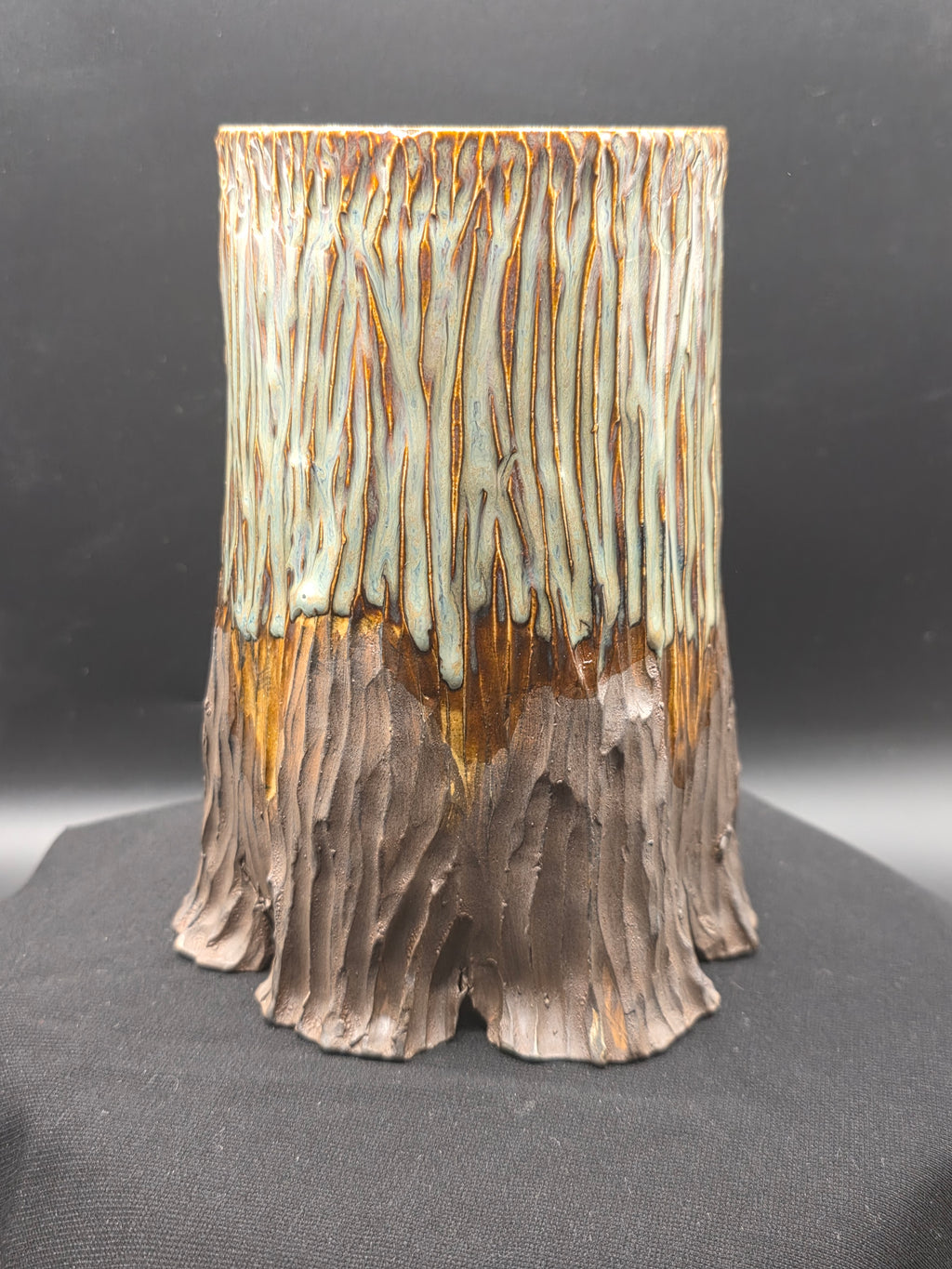 Cedar Stump Utensil Holder