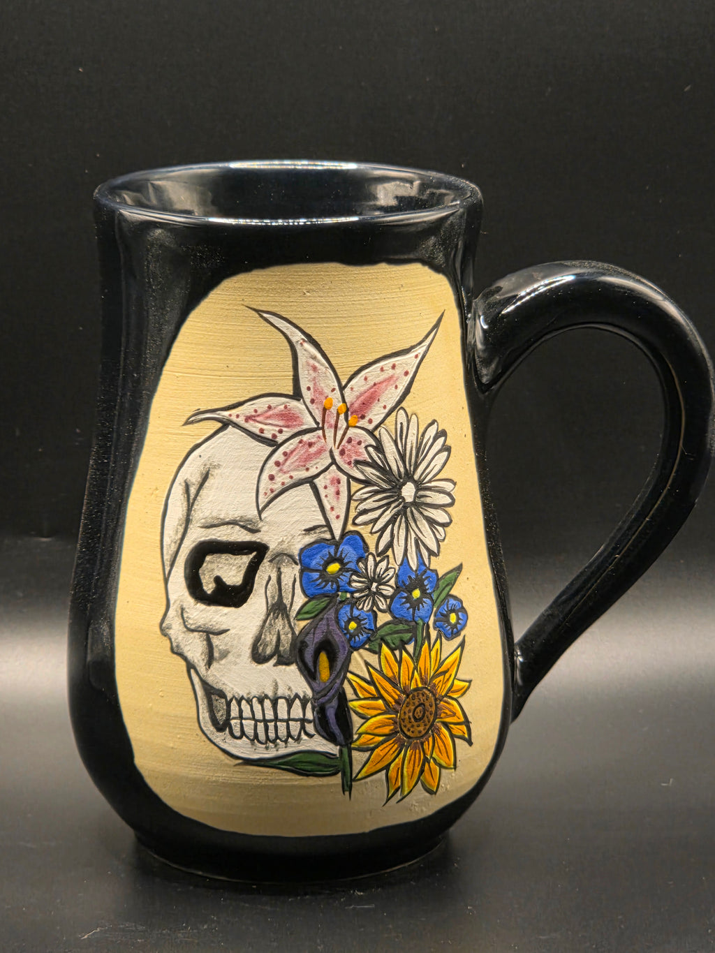 Skull & Flowers Mug